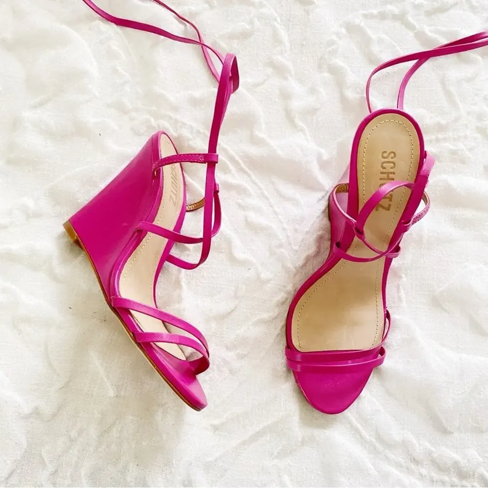 Schutz Deonne Casual Nappa LeatherSandal Size 6